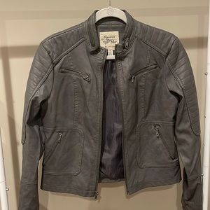 Marilyn & Me grey zip up Moto jacket in size Medium
